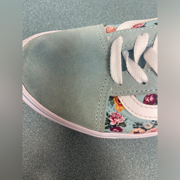 Vans Old Skool Comfort Cushion Floral Sneakers  6 Blue Floral - Picture 14 of 16